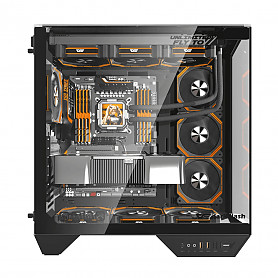 HydroX Ryzen 5 9600X 64GB 4TB SSD 1TB HDD RTX 4060Ti Win11 Black Stacionarus kompiuteris