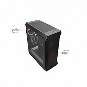 Ryzen 5 5500 32GB 1TB SSD 1TB HDD RTX 4060 8GB NoOs Stacionarus kompiuteris