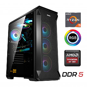 Ryzen 5 5500 32GB 512GB SSD 2TB HDD RTX 4060 8GB NoOs Stacionarus kompiuteris