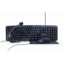 KEYBOARD +MOUSE USB ENG/ 4IN1 KIT KBS-UO4-01 GEMBIRD