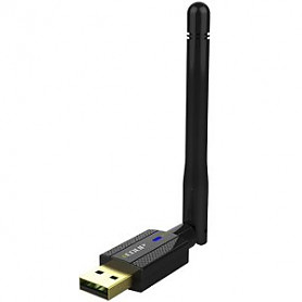 EDUP EP - MS1581 WiFi USB adapteris / Antena 2dBi / 300 Mbps / 802.11n / Juoda