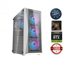 Ryzen 5 9600X 32GB 4TB SSD 1TB HDD RTX 5060 Winodws 11 DK352 WHITE Стационарный компьютер