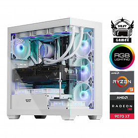 Ryzen 9 7950X3D 16GB 512GB SSD RX 9070 XT NoOS White Stacionarus kompiuteris